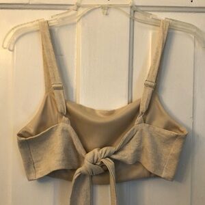 Altar’d state linen tie back cropped tank